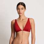Ralph Lauren Logo-Trim Triangle Bikini Top - Cruising Red