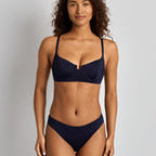 Lauren Ralph Lauren Beach Club Solids Notch Underwire Bra Bikini Top - Dark Navy