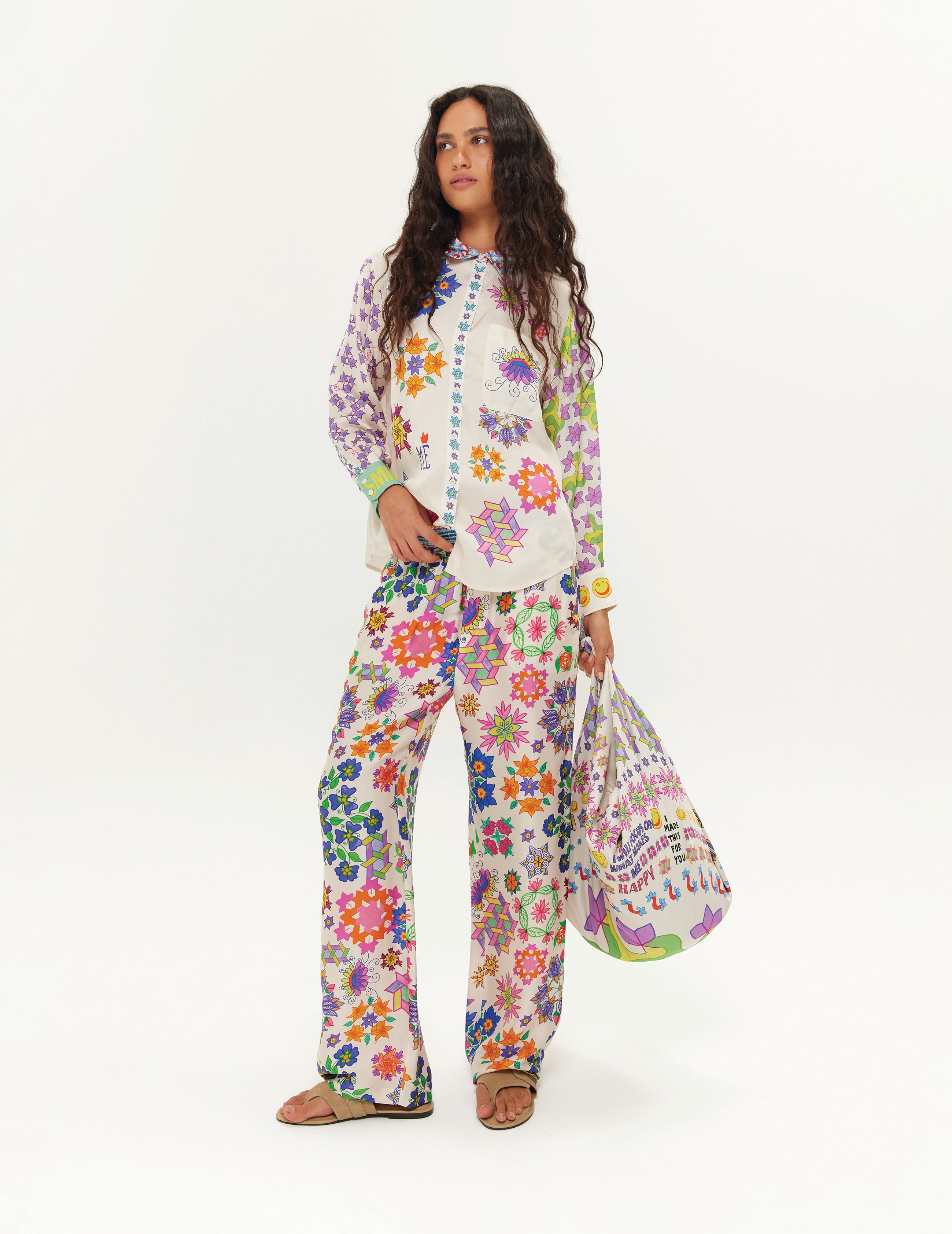ME369 Bailey Track Pants Markers Fabric