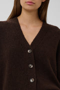 Soaked in Luxury SLBEAN Chocolate Brown Cardigan