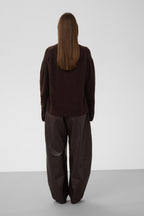 Soaked in Luxury SLBEAN Chocolate Brown Cardigan