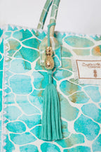 Barbados Beach Bag Aqua Pebbles