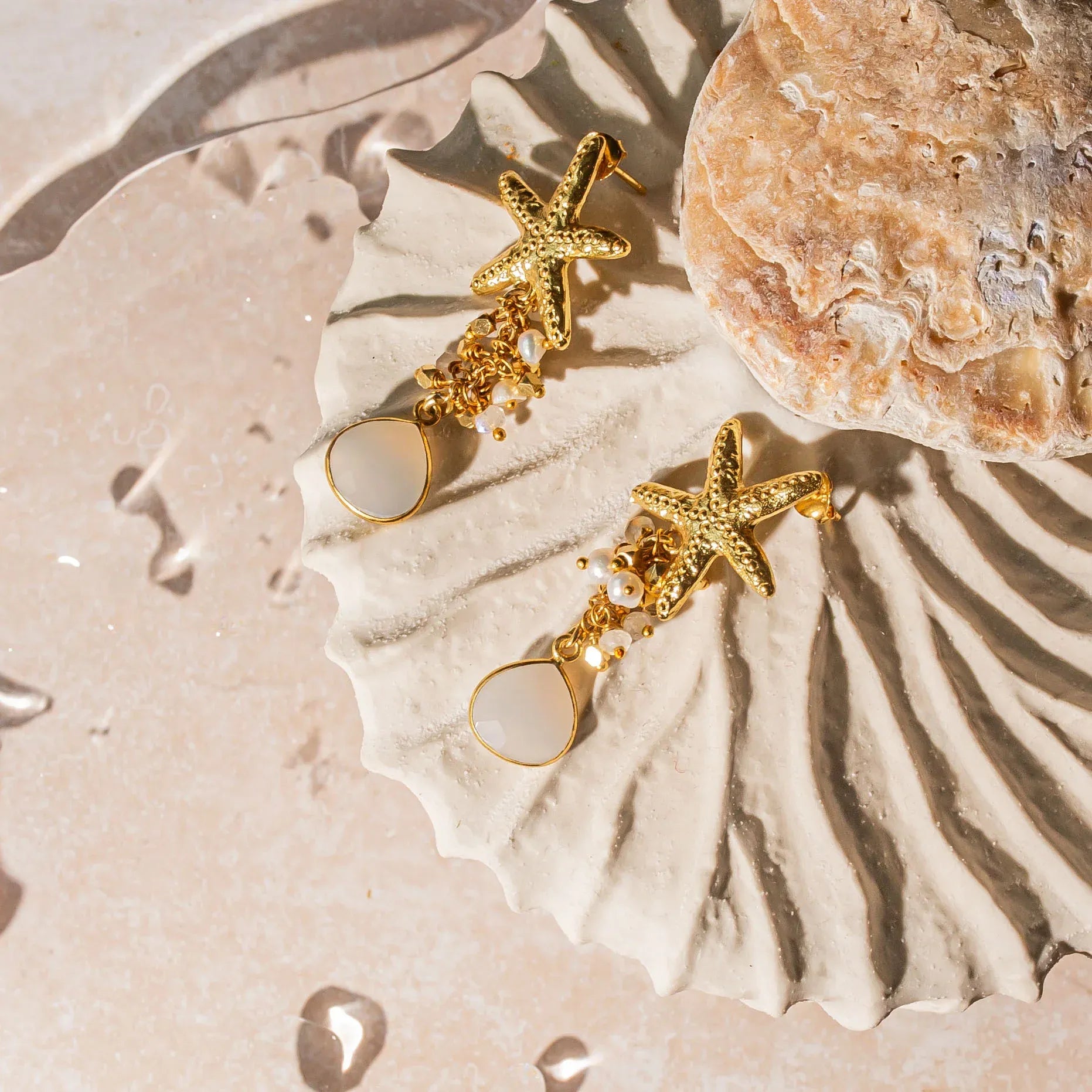 Andrea Earrings White