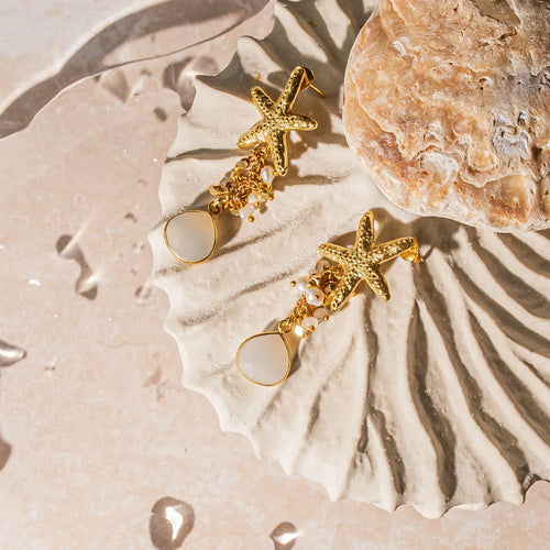 Andrea Earrings White