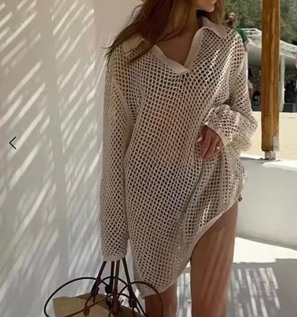 Boho Knit Beach Dress