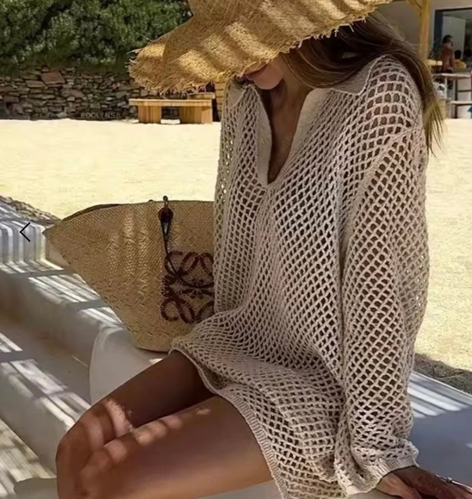 Boho Knit Beach Dress