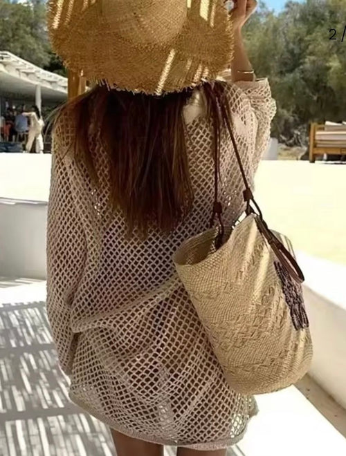 Boho Knit Beach Dress
