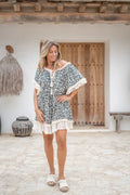 Ana Tunic Black/Leopard Print
