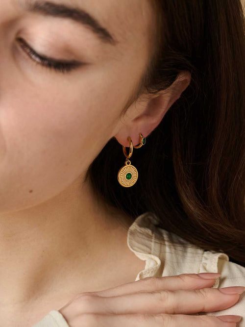 Boheme Emerald Hoops