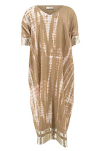 Kaftan Jada Flo long taupe Tye Dye
