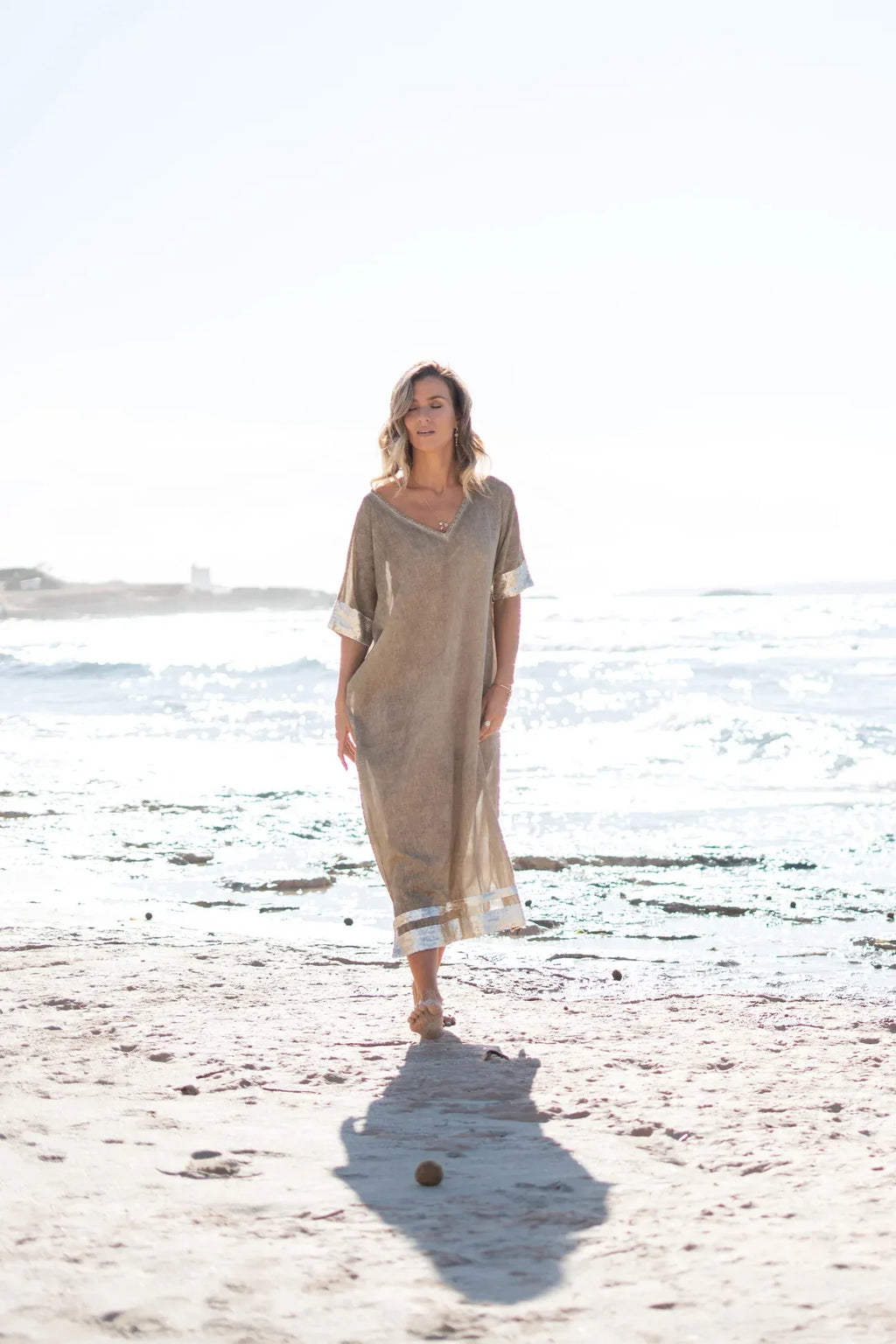 Kaftan Jada Taupe long