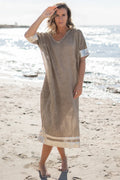 Kaftan Jada Taupe long