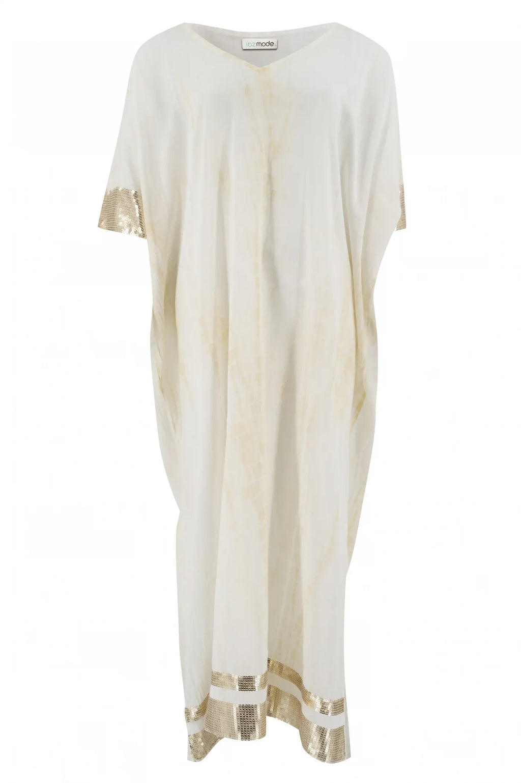 JADA LONG WHITE TIE DYE KAFTAN