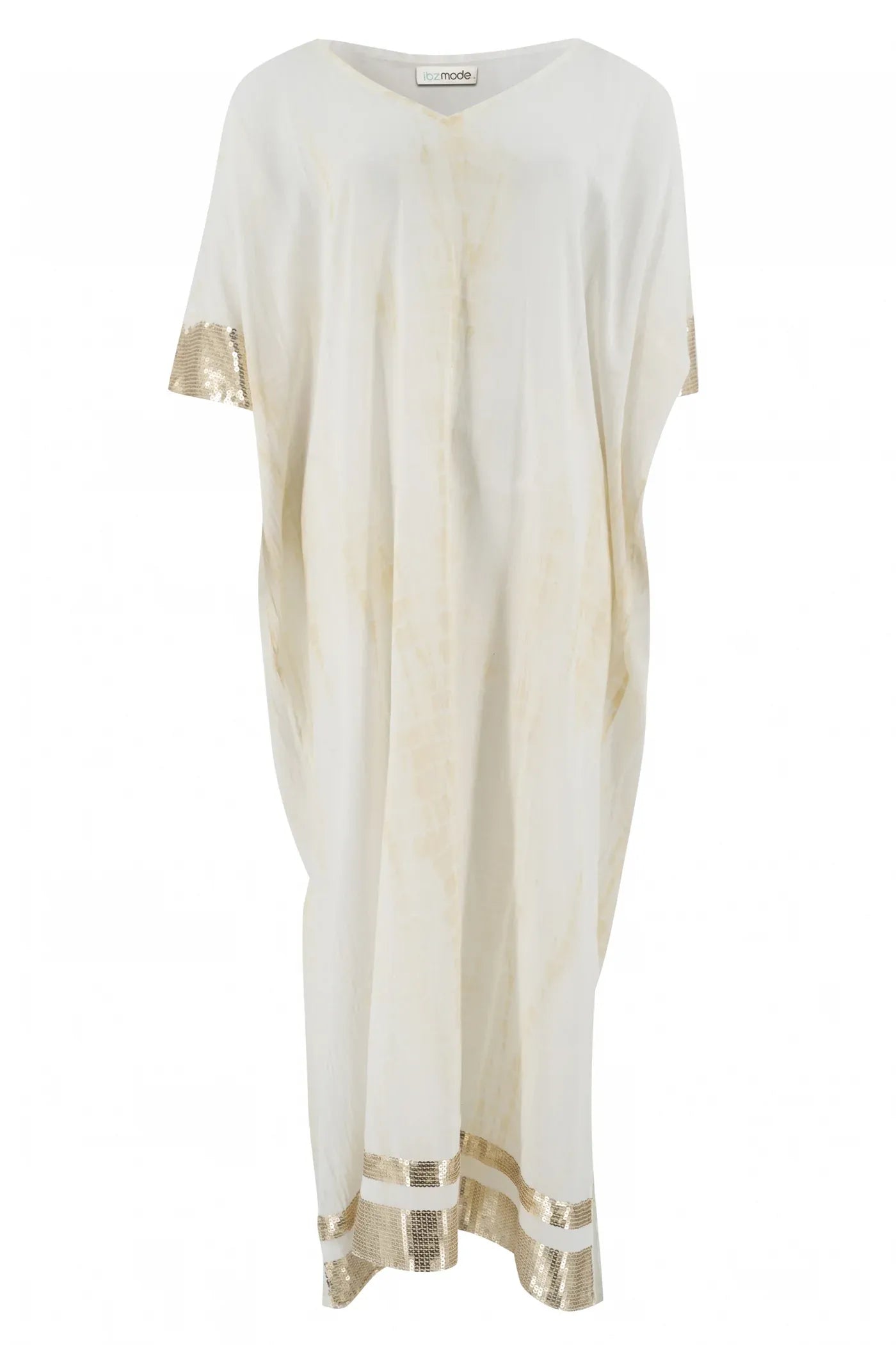 JADA LONG WHITE TIE DYE KAFTAN