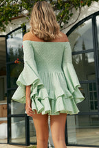 Mint Riviera Embroidered Primrose Mini Dress