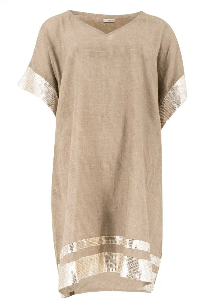 Jada Flo Short Kaftan Taupe