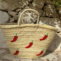 Embroidered Chilli Beach Basket