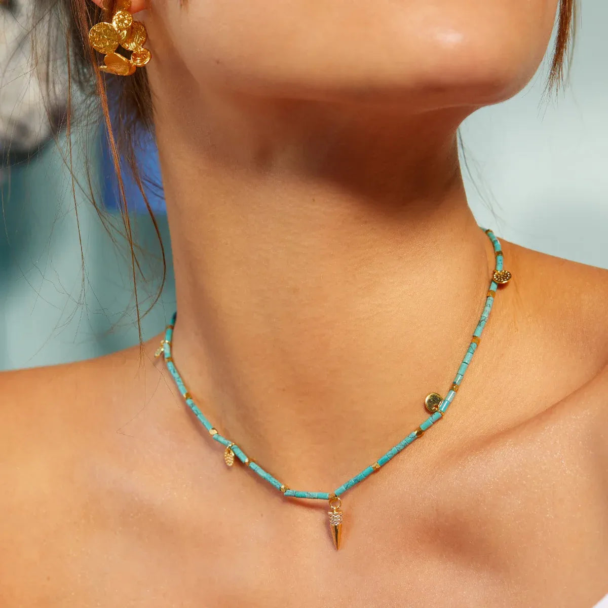 Marta Aqua Choker Necklace