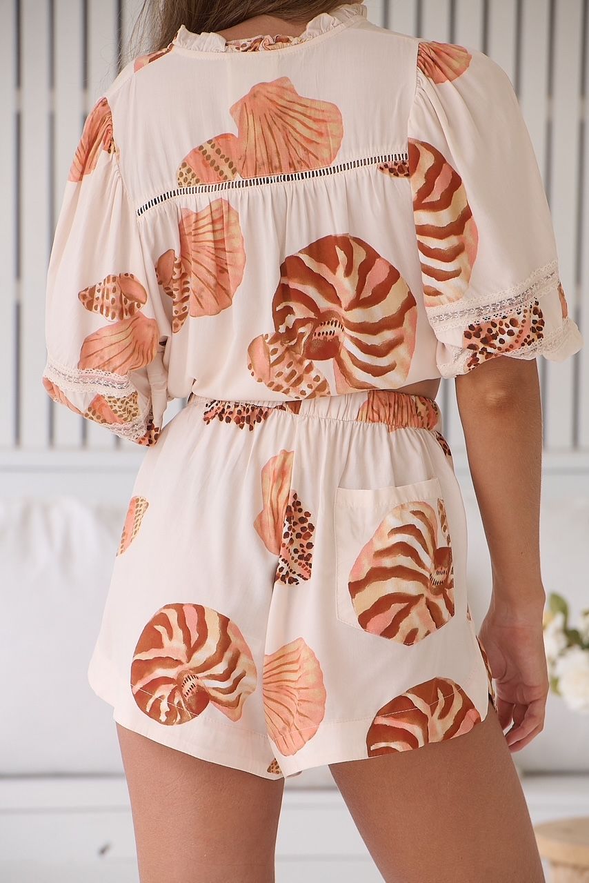 Seashell Print Blouse