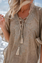 Short Kaftan Lia Flo Taupe