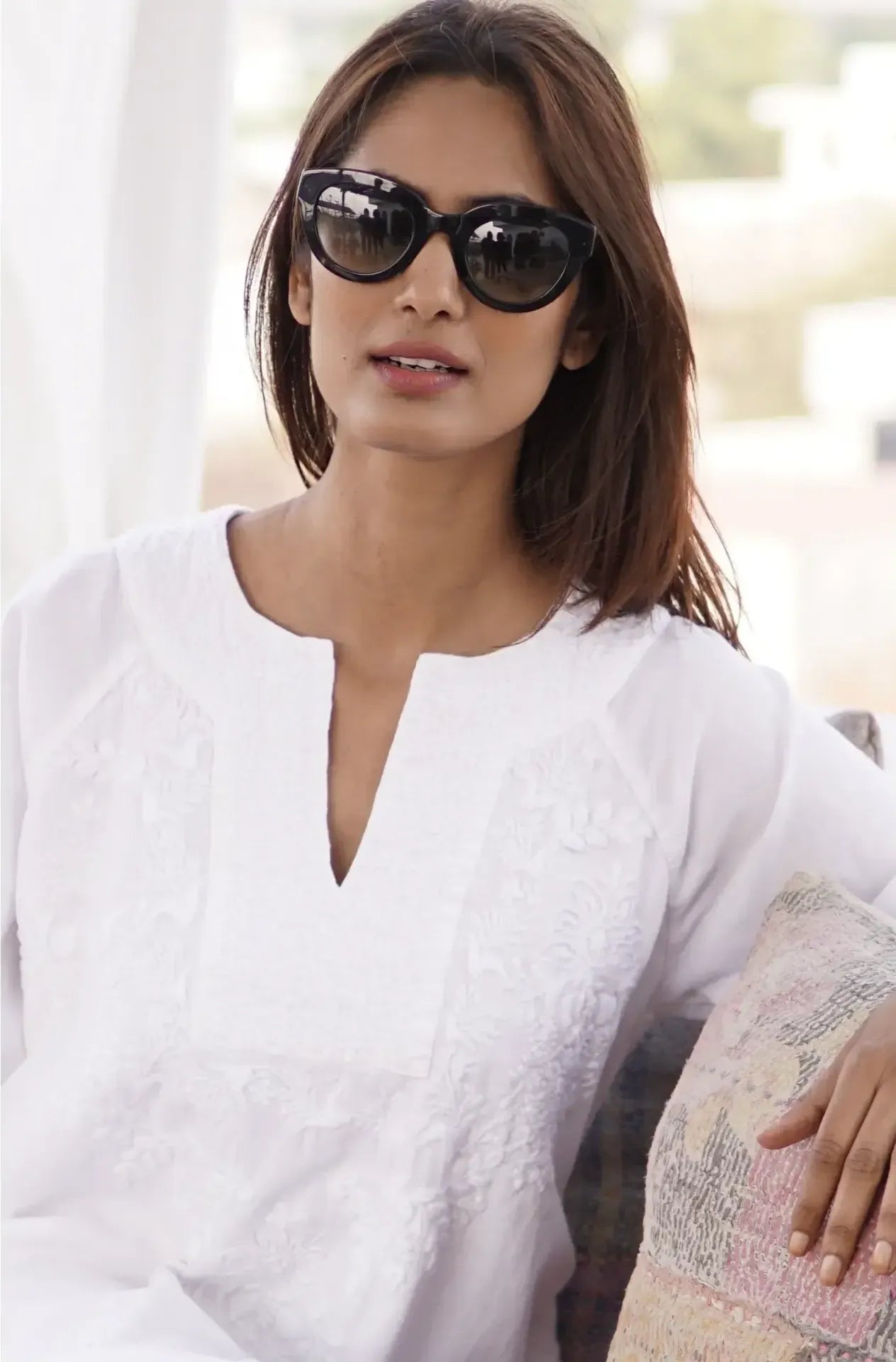 Sylvie White Kaftan