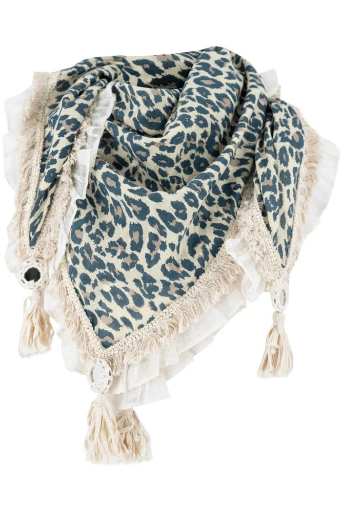 Scarf/Pareo Sarong Black/Leopard