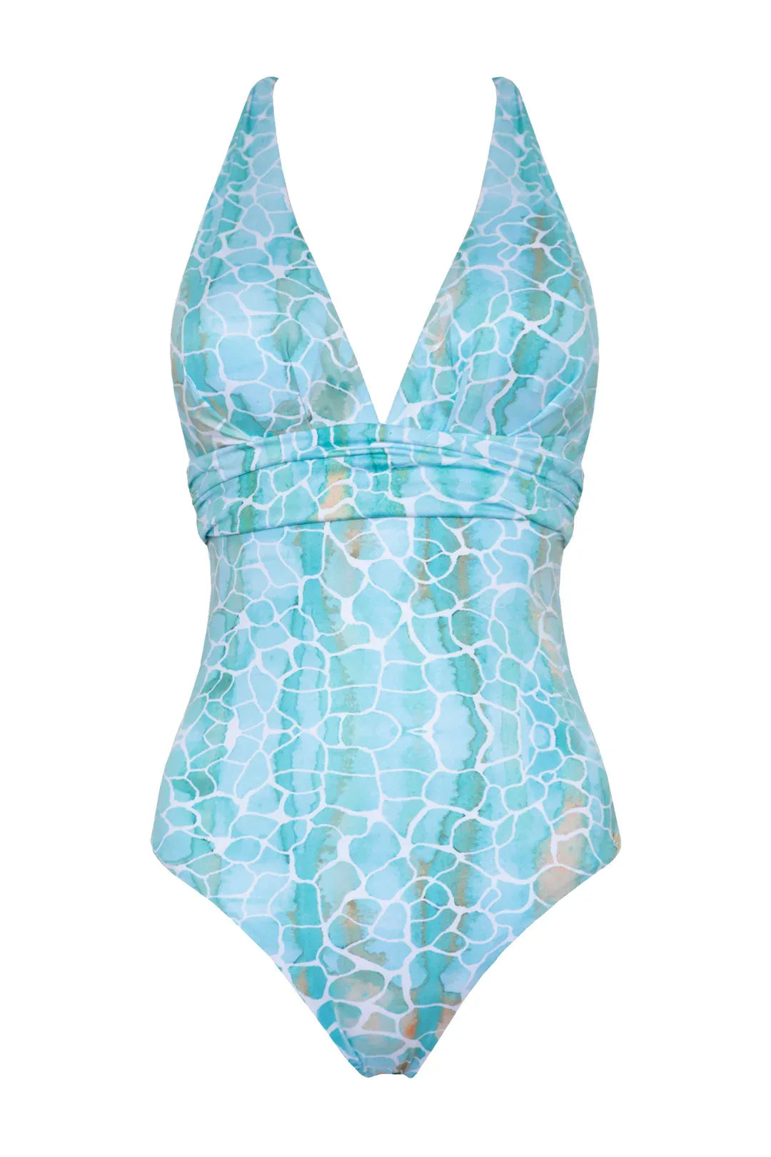 Santorini Swimsuit Aqua Pebbles