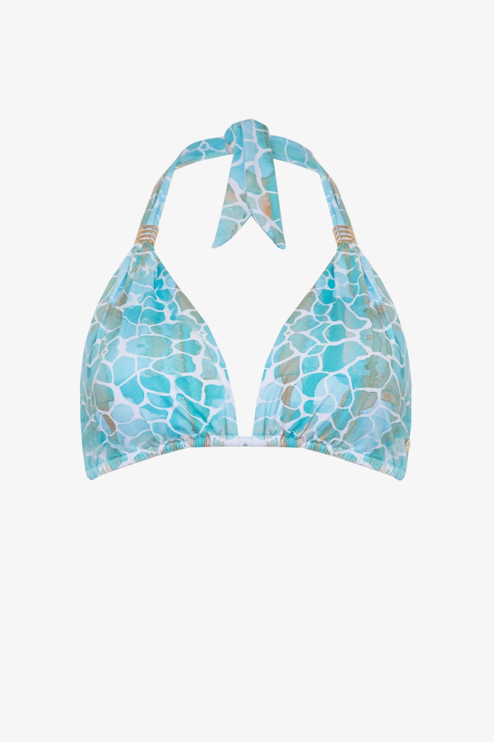 Miami Bikini Top Aqua Pebble