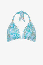 Miami Bikini Top Aqua Pebble