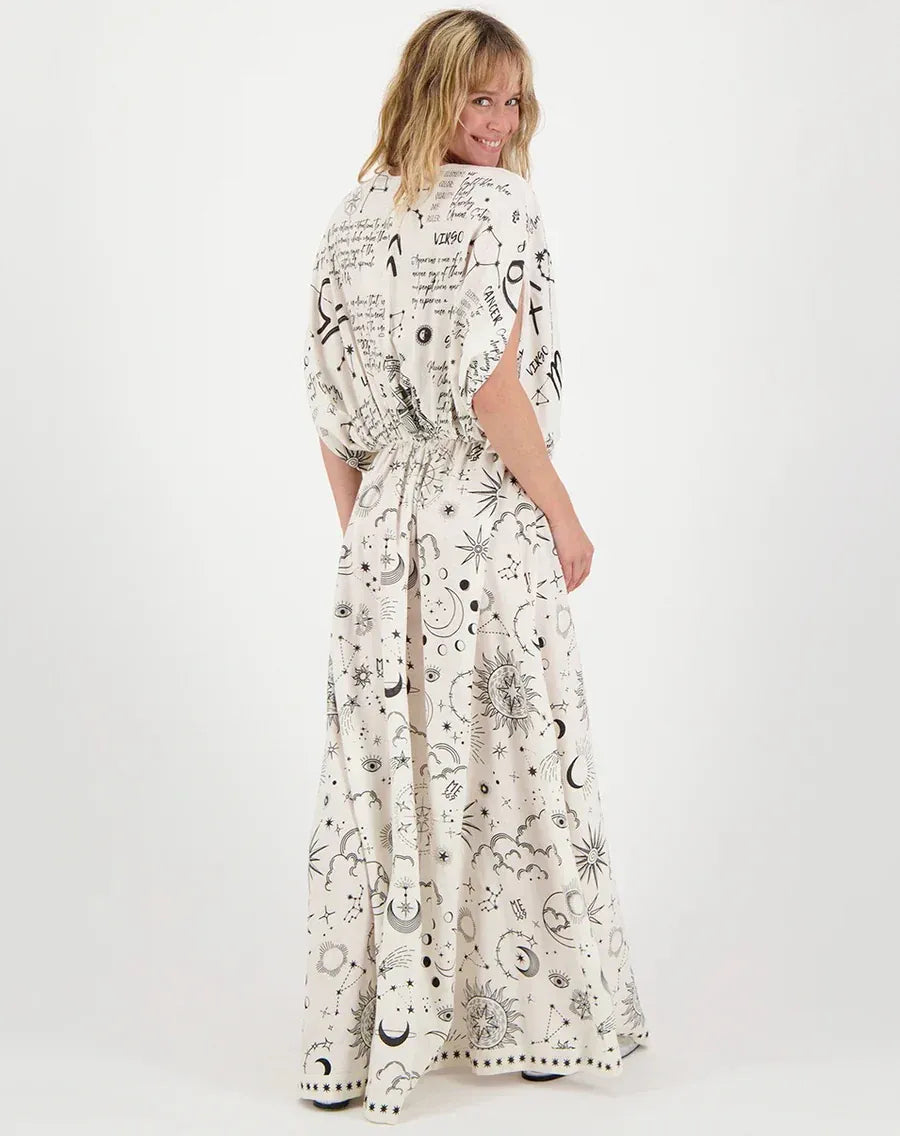 Rose Kaftan Dress Zodiac