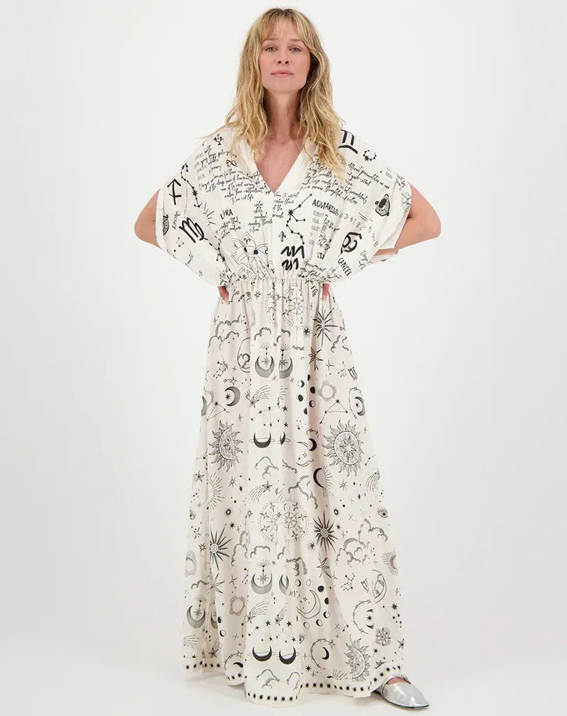 Rose Kaftan Dress Zodiac