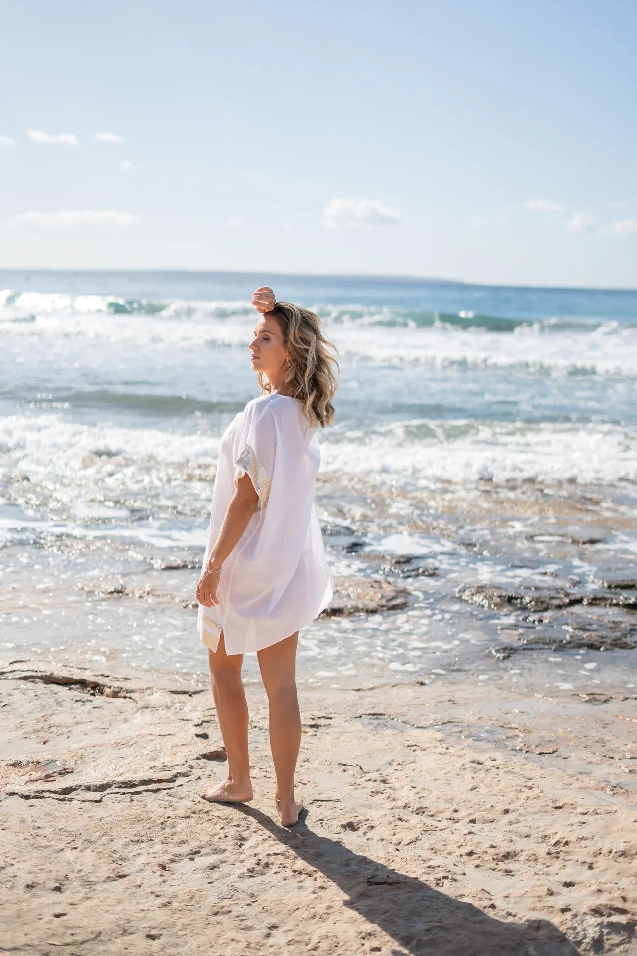 Short Jada Kaftan White
