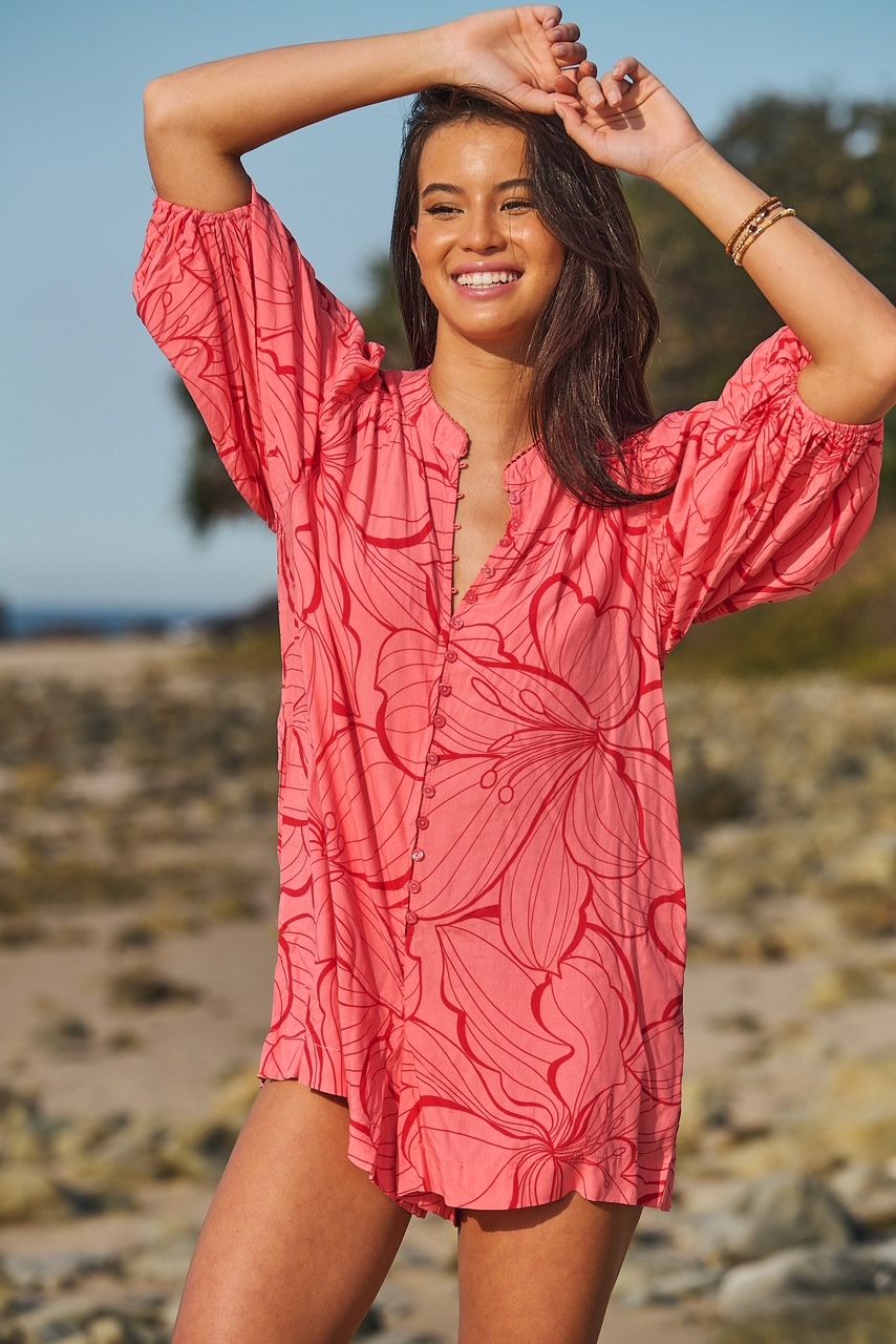 Rosella Print Mahlia Playsuit
