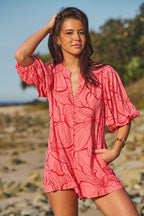 Rosella Print Mahlia Playsuit