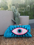 GREEK EYE TURQUOISE CLUTCH