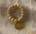 Corfu Pearl coin bracelet Gold