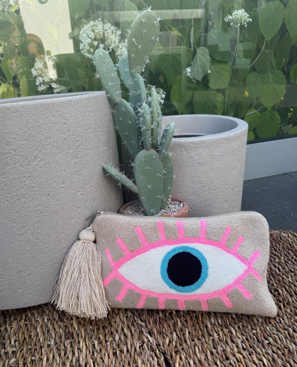 GREEK EYE PINK CLUTCH
