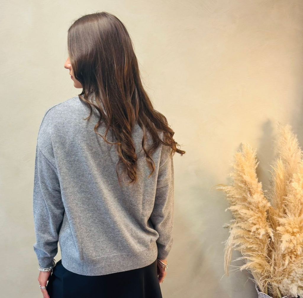 Les Tricots De Lea Grey Cashmere Jumper