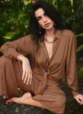 Nouvelle SILK95FIVE Thai Blouse Nutmeg