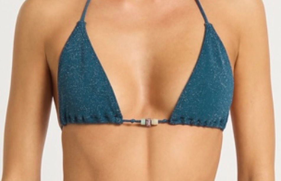 Bond Eye Beaded Ingrid Bikini Top Ink