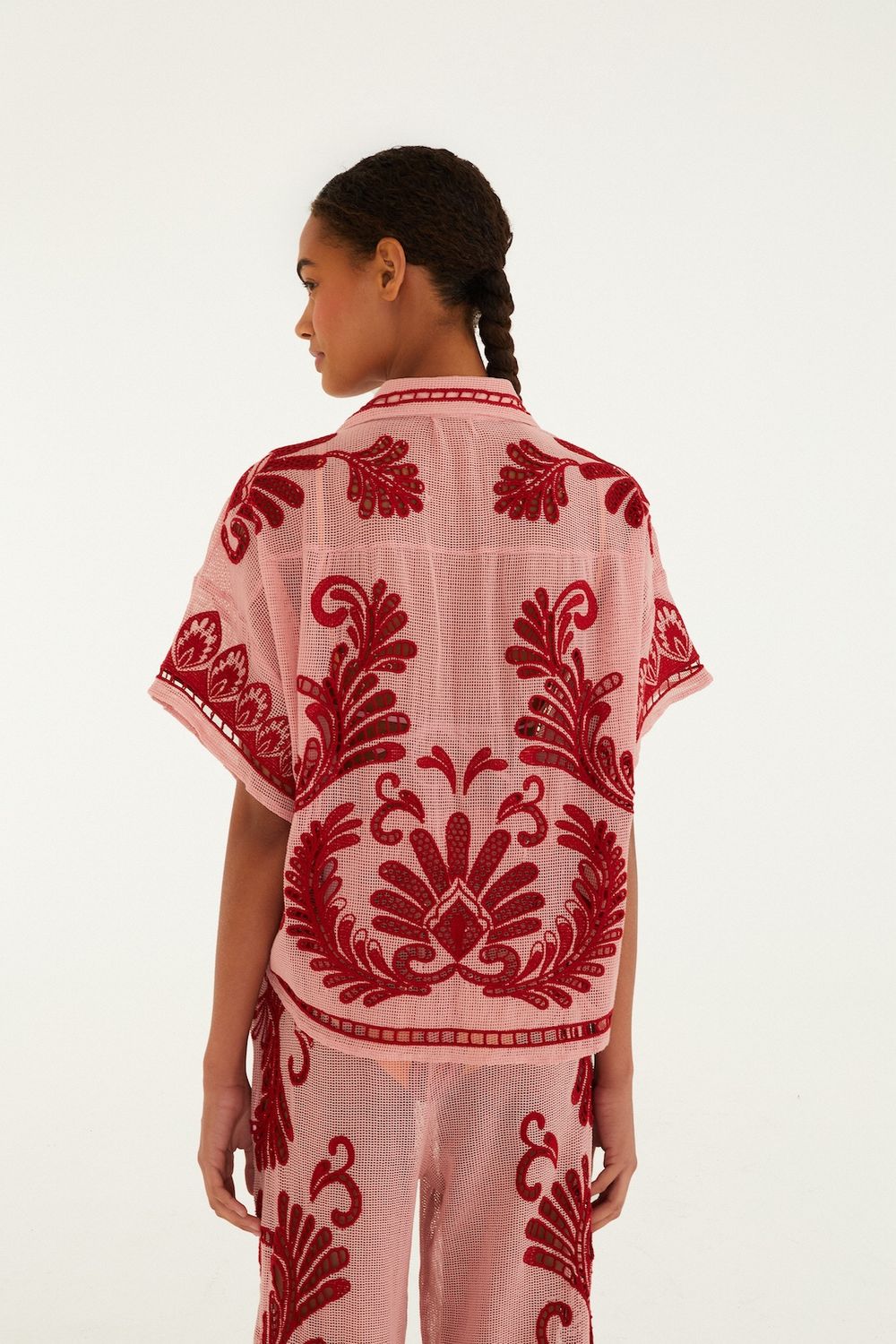 Farm Rio Arabesc Light Pink Blouse