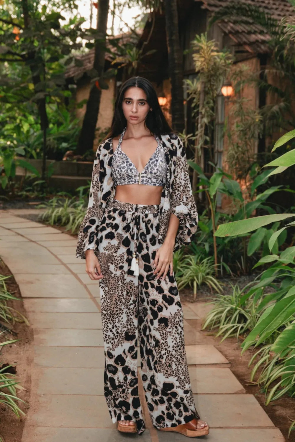 Guilty Beach Leopard Kimono Top