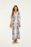 Farm Rio Off-white Nina embroidery pants
