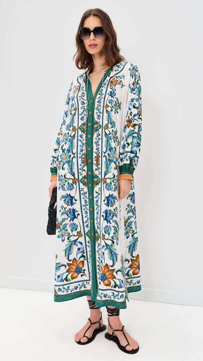 Farm Rio Flora Tile Off White Maxi