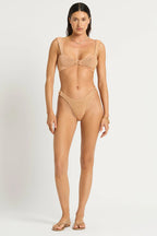 Bond Eye Ring Delph Crop Top Seashell Lurex