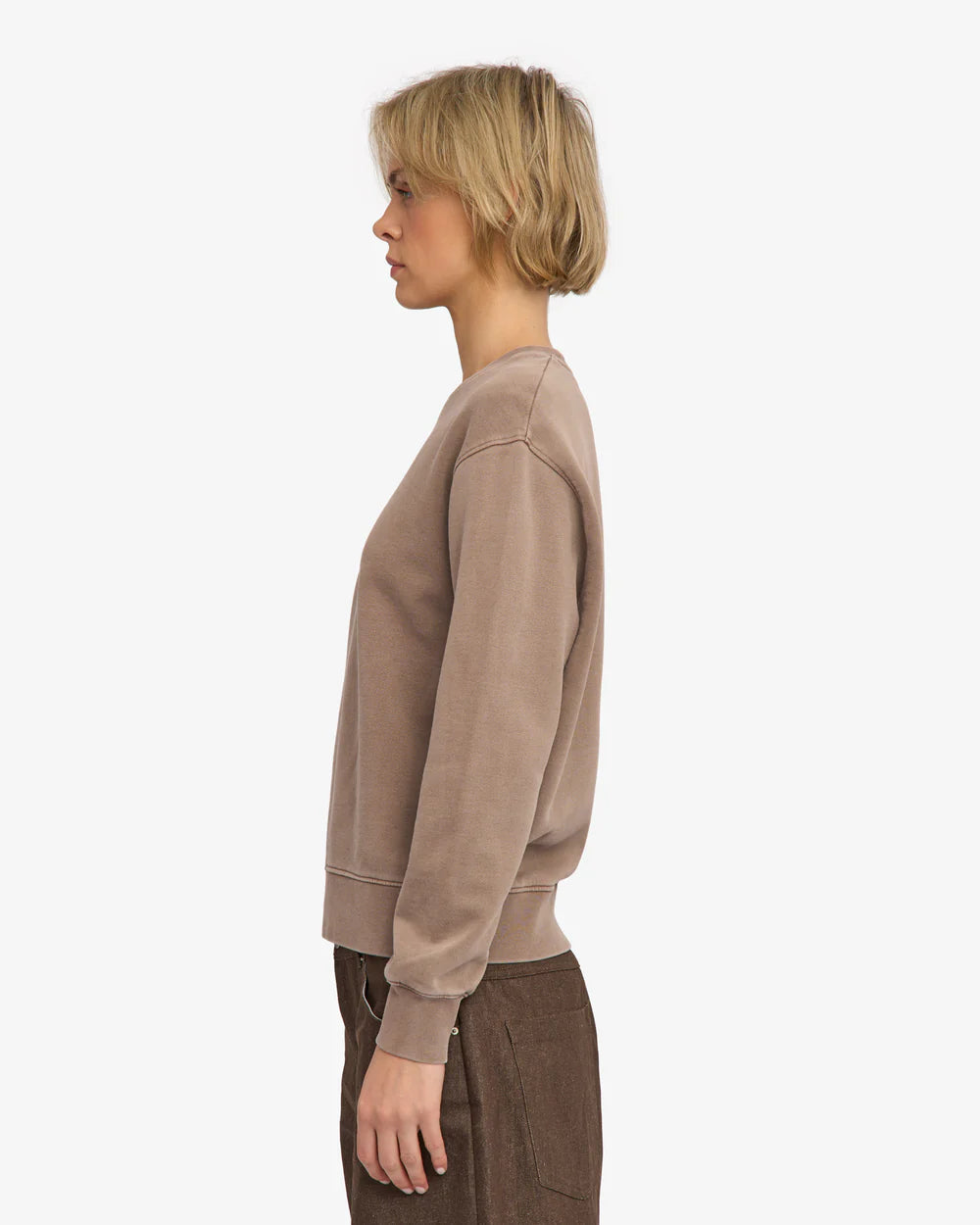 Colorful Standard Womens Classic Organic Crew Faded Khaki
