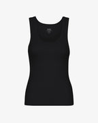 Colorful Standard Women Organic Rib Tank Top Deep Black