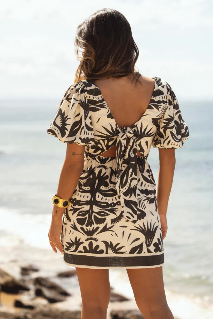 Sole Lisboa Havana Black Noir Botanic Dress