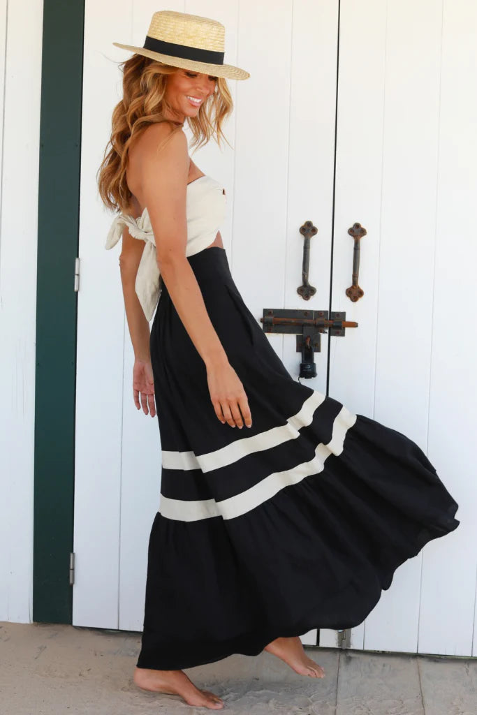 Sole Lisboa Tuscany Skirt Black & Sand