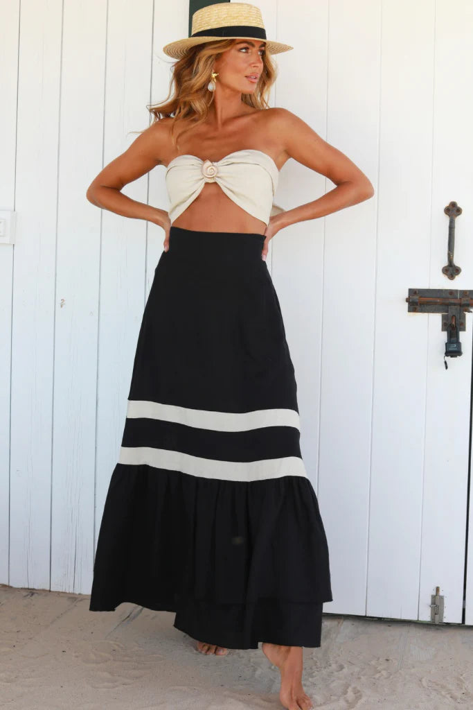 Sole Lisboa Tuscany Skirt Black & Sand